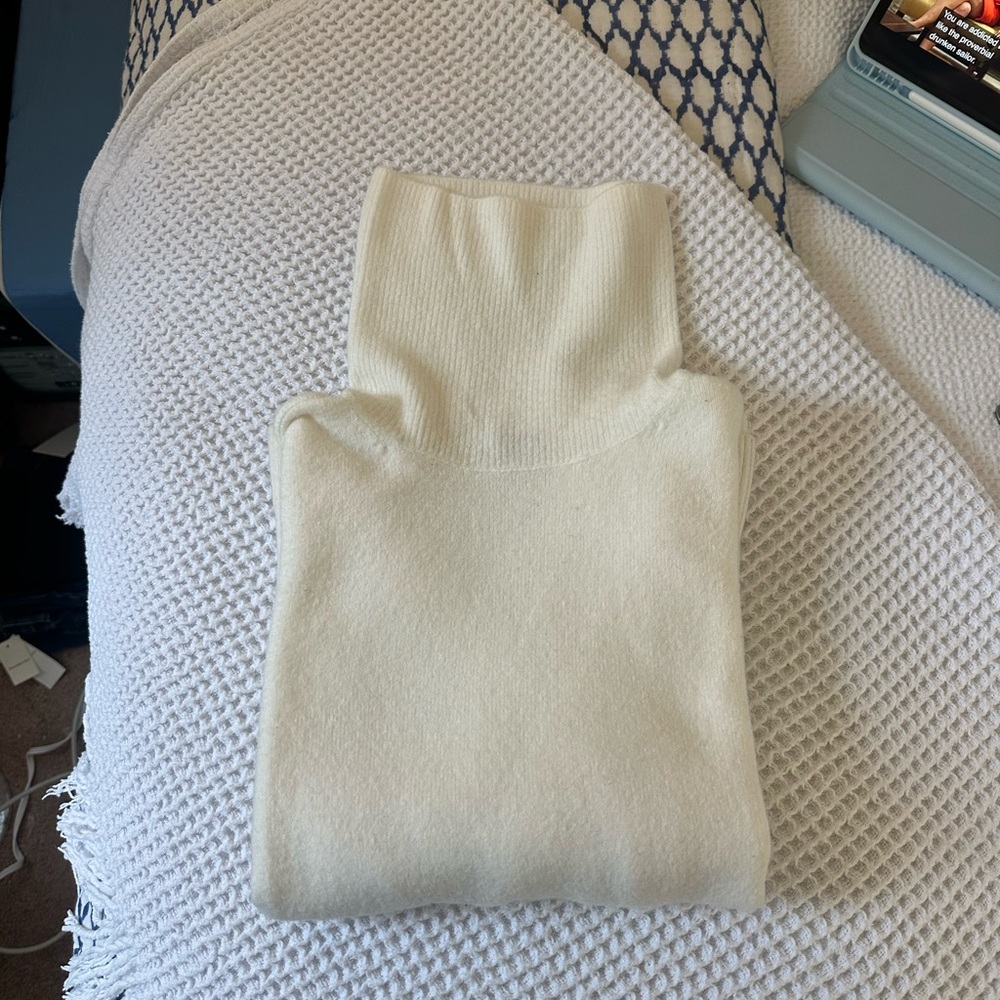 J. Crew Cream Turtleneck Sweater